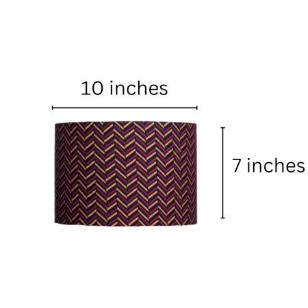 Chevron Block Print Drum Lampshade